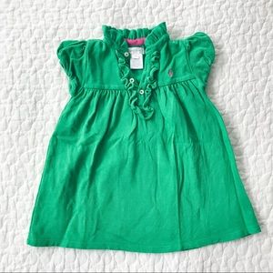 Ralph Lauren Baby Ruffle Polo Dress Biscay Green